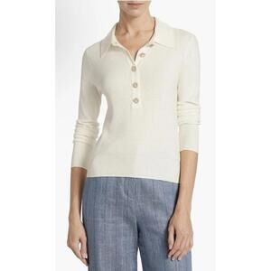 New L'AGENCE Sterling Jeweled Button Sweater In Ivory Jewel Size S $395